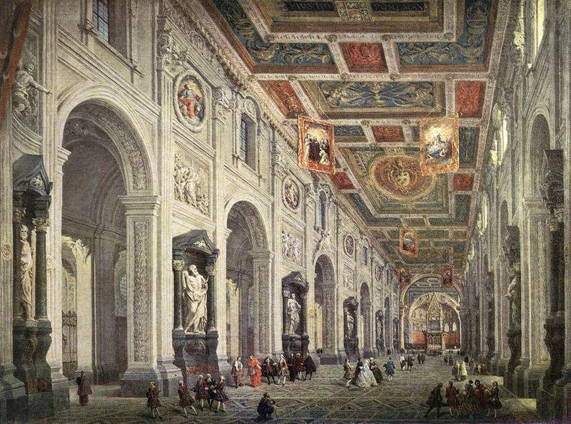 Giovanni Paolo Pannini Interior of the San Giovanni in Laterano in Rome China oil painting art